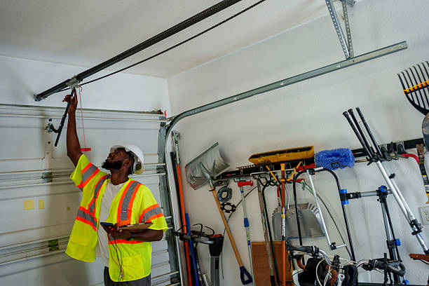 Professional Garage Door Panel Replacement technician working in Springboro, OH